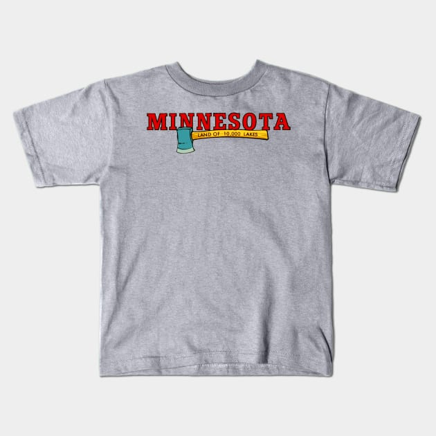 Minnesota 10k Lakes Kids T-Shirt by zsonn